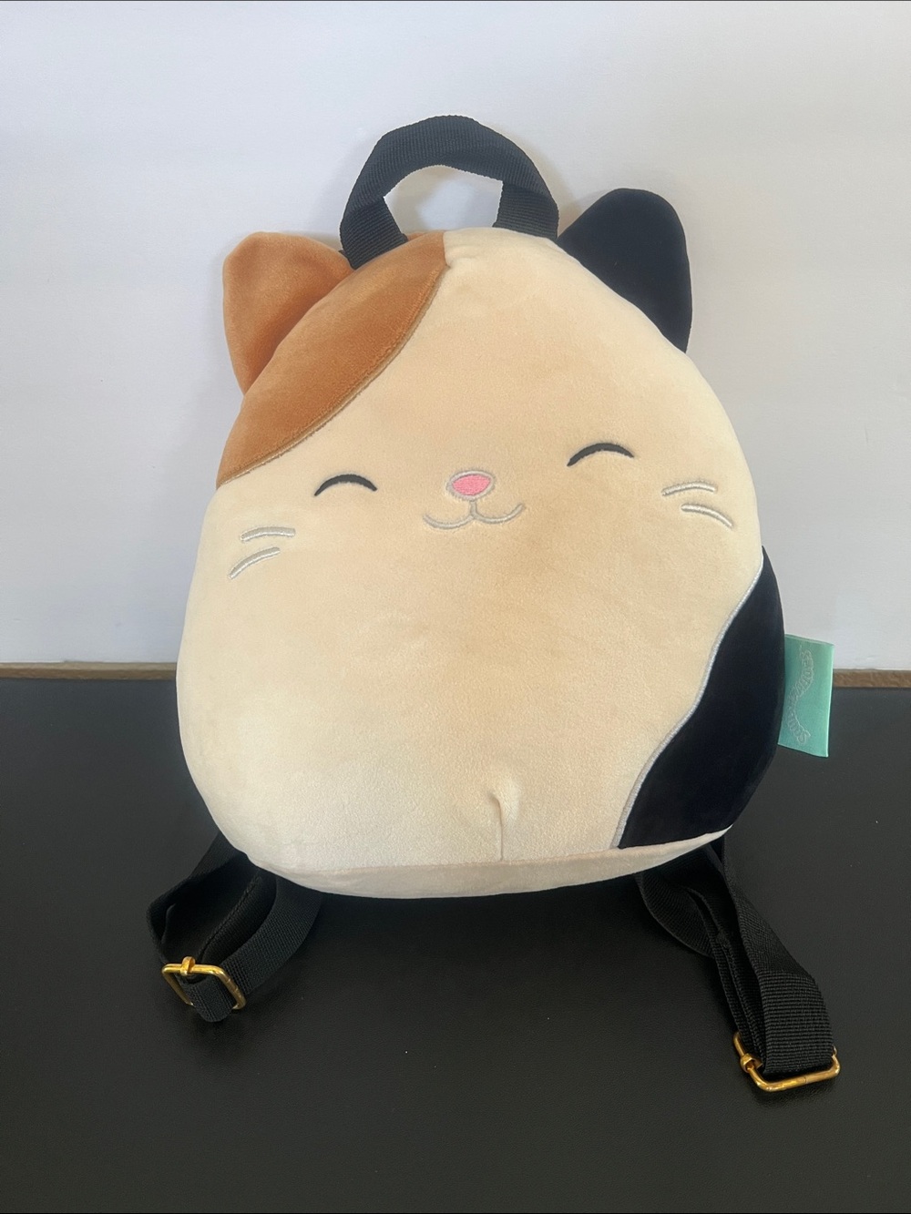 Squishmallows - Calico Plush Cat Backpack - Beige & Black Cute Design